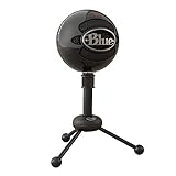 Blue Snowball USB-Mikrofon für Aufnahmen, Streaming, Podcasting, Gaming auf PC und Mac, Kondensatormikrofon mit Nieren- und Kugelcharakteristik und stilvollem Retro-Design - Schwarz