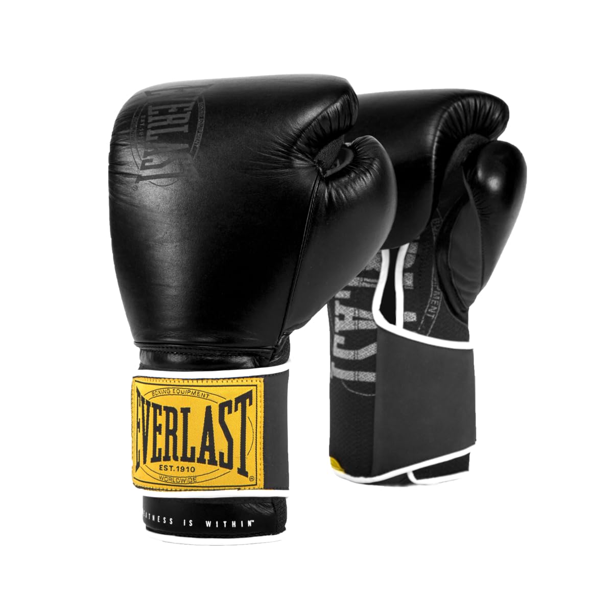 Everlast Unisex- Erwachsene Boxhandschuhe 1910 Classic Trainingshandschuhe, Schwarz, 12oz