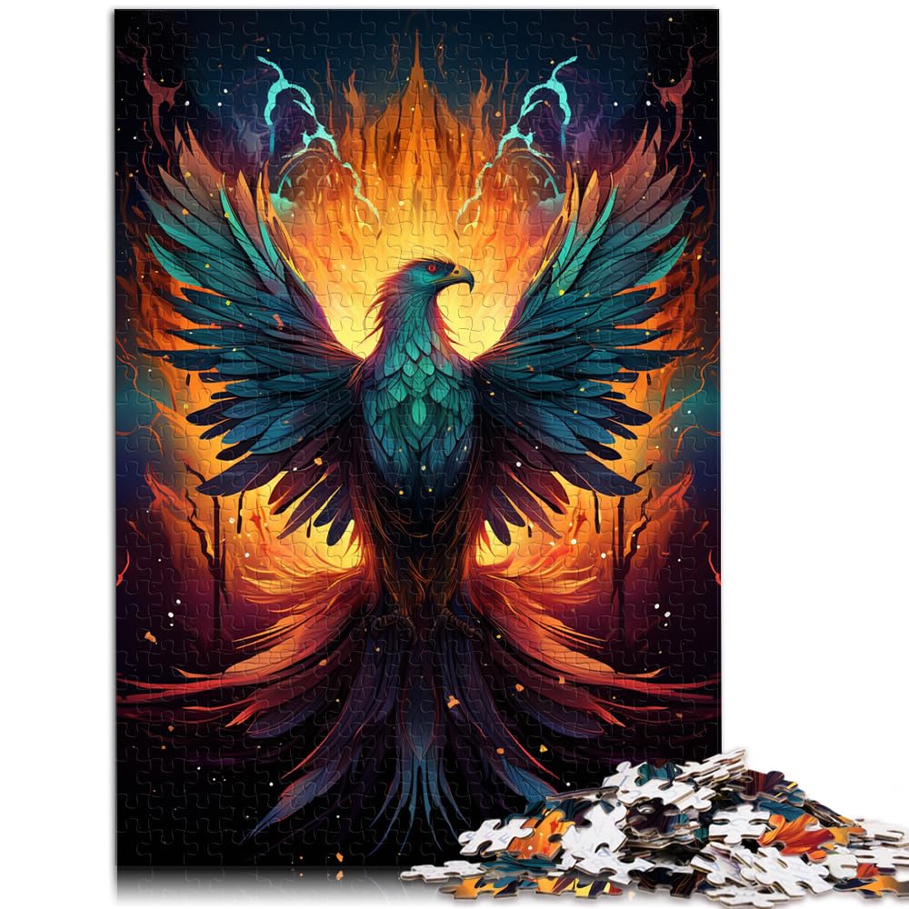 Puzzle für farbenfrohe psychedelische Galaxie-Phönix für Erwachsene, 1000 Teile, Holzpuzzle als Geschenk für die ganze Familie, 1000 Teile (50 x 75 cm)