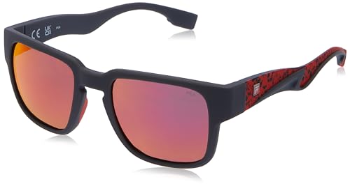 FILA Herren SFI463 Sonnenbrille, MATT Dark Grey, 53