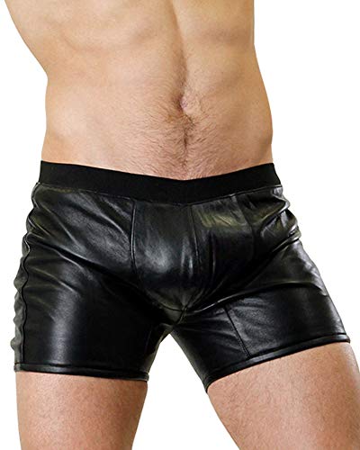 Bockle® Boxer Lamb Herren Shorts Lamm Leder Shorts Pants Kurze Lederhose, Size: XL