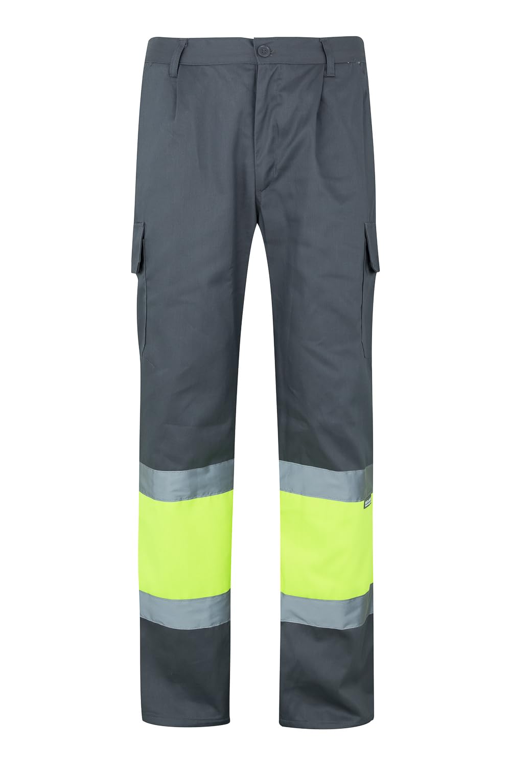 Velilla 157 - Signalhose (Größe M) Farbe grau und gelb fluoreszierend