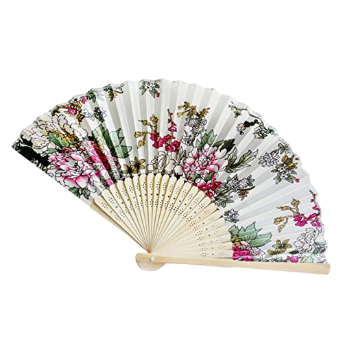 YIHANSS Traditioneller chinesischer Vintage-Bambus-Handfächer, faltbar, Blumenfächer, chinesische Tanzparty, Taschengeschenke für Hochzeiten, Handfächer, Dekor-Fächer (Farbe: N)