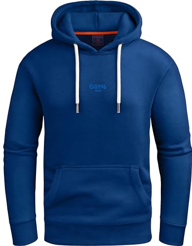 Grin&Bear Hoodie Herren Hoodie Sweatshirt GEC707 Blau M