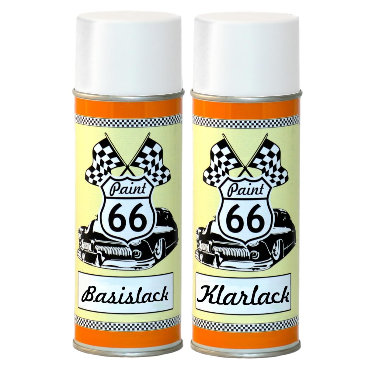 Paint 66 Autolack für Nissan 326 Super White Kfz-Lack Set 400ml Sprühdose + 400ml Klarlack