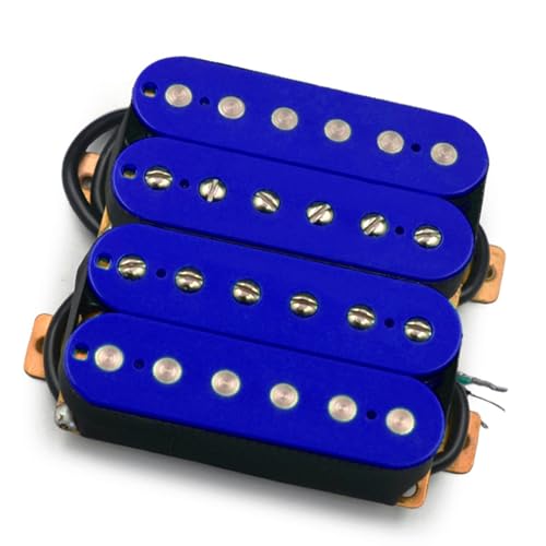 Gitarren-Tonabnehmer E-Gitarre Pickup Coil Spliting Pickup Humbucker Dual Coil Pickup 4 Leiterkabel N-7,5K/B-15K Ausgang Tiefblau (Color : Neck and Bridge)