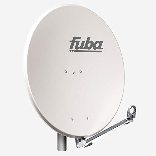 Fuba DAL 800 R Alu Sat-Schüssel ziegelrot 74cm x 84 cm - Sat-Antenne/Sat-Spiegel, klappbarer Tragarm mit Kabeldurchführung