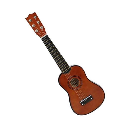 21 Zoll Lindenholz Ukulele 6 Saiten Kleine Bass Akustikgitarre Ukulele Instrumente Mit Plektren Ukulele Einsteiger Kit (Color : A)