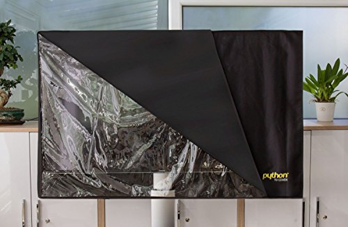 Python TV-Cover - 28" bis 32" - wetterfeste Schutzhülle für TV und Monitor | Indoor/Outdoor | 74x48cm - schwarz