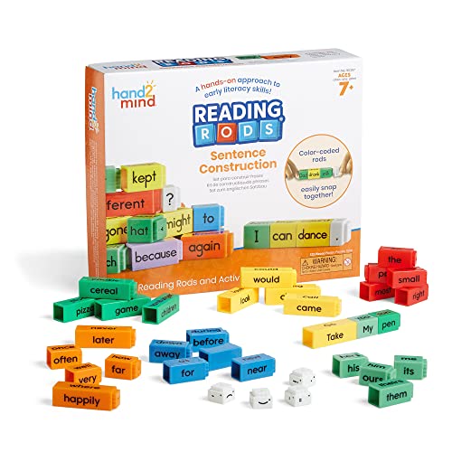 Learning Resources 95397 Textstäbe Lernen, Satzbildung, Verbindungswürfel Satzgebäude, Spielzeug zum Lesenlernen, Lese-Hilfsmittel für Kinder