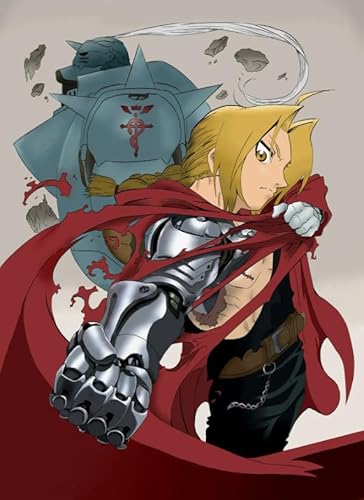 HfmQuisutron Jigsaw Puzzle 1000 Stück Edward.Elric Anime Japan Poster für Spaß Erwachsene Holzpuzzle Spielzeug Qd67Kz