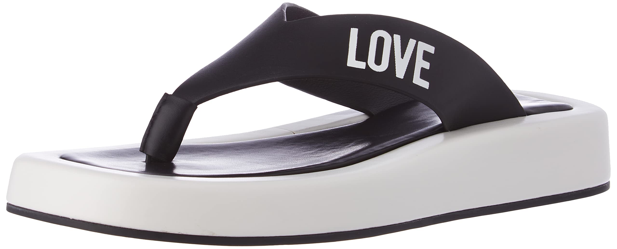 Love Moschino Damen Infradito Flipflop, Schwarz, 38 EU