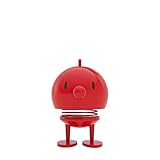 Hoptimist Bumble, Wackelfigur Deko Skandinavisch, Deko Wohnzimmer, Schreibtisch Deko, Büro Gadgets, Tolle Kleine Geschenke, 7,5 x 8,5 x 10,7 cm, Medium, Rot