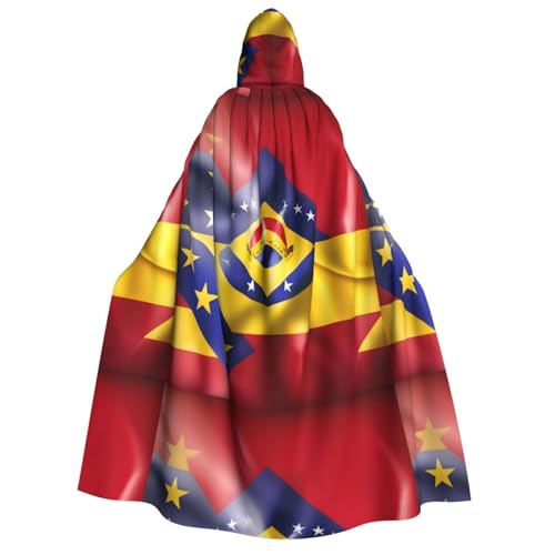 WURTON Flagge von Venezuela, Unisex, Kapuzenumhang, Kostüm, Damen, Herren, Vampir, Halloween, Cosplay, Karneval, Mottoparty