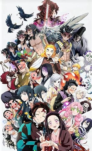 HfmQuisutron Jigsaw Puzzle 1000 Teile Magic Battle Tanjirou Und Nezuko Anime Holzspielzeug Für Erwachsene Und Kinder Stressabbau Spiel Fd108Zp