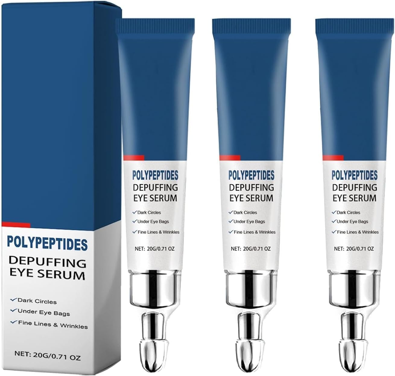 Seurico Peptide Depuffing Eye Serum, Himeye Polypeptides Depuffing Eye Cream, Himeye Awaken Peptide Depuffing Eye Gel, hautstraffende und feuchtigkeitsspendende Anti-Aging-Augenbehandlung (3 Stück)