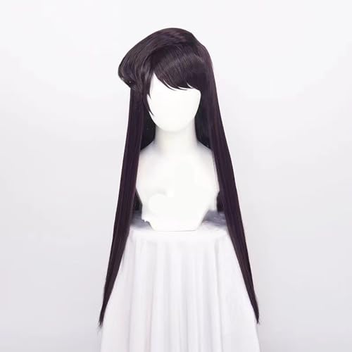 WCCNKK Komi Shouko Cosplay Perücken, Lange Damenperücke Hitzebeständige Synthetische Haare Perücke + Perücke Kappe, Perfekt Für Halloween-Partys, Dekorative Accessoires