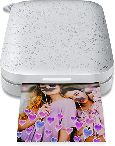 HP Sprocket Portable 5x7.6 cm Sofortbilddrucker (Weiß) Drucken Sie Bilder auf Zink Sticky-Backed Paper von Ihrem iOS- und Android-Gerät