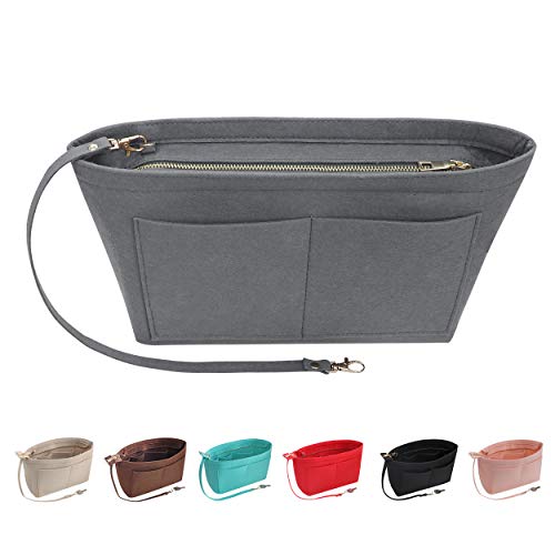 letaofang Filz Handtasche Organizer Geldbörse Organizer Filz Insert Bag Organizer Multi-Taschen Einkaufstasche in Tasche für Frauen