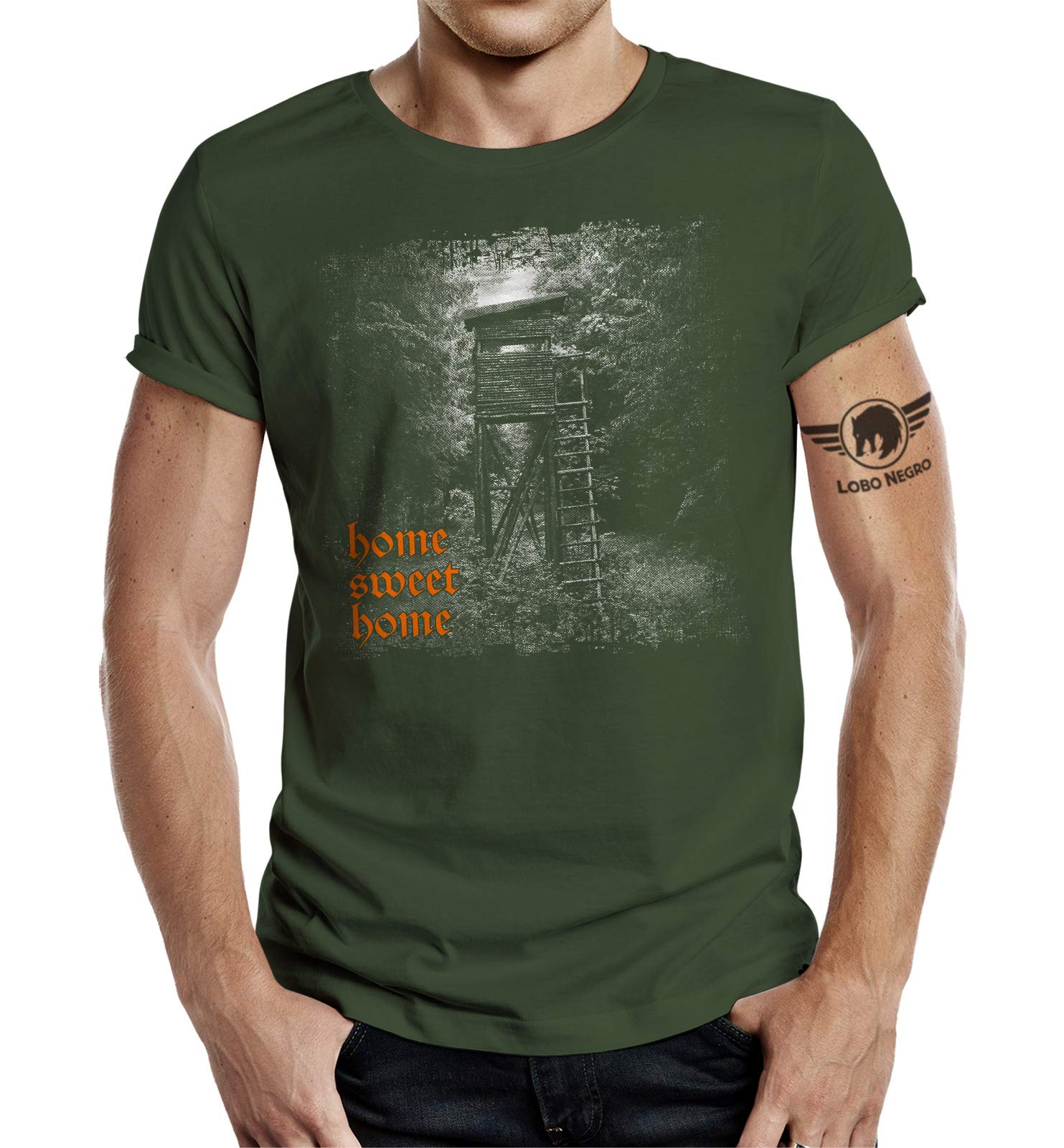 Geschenk T-Shirt für Jäger: Ansitz Hochsitz - Home Sweet Home