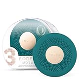 FOREO UFO 3 go Gesichtsmasken-Hautpflegegerät unterwegs – Feuchtigkeitscreme – Anti-Aging-Pflege – Vollspektrum-LED- und Rotlichttherapie – Thermotherapie – T-Sonic-Massage – kompakt – Evergreen