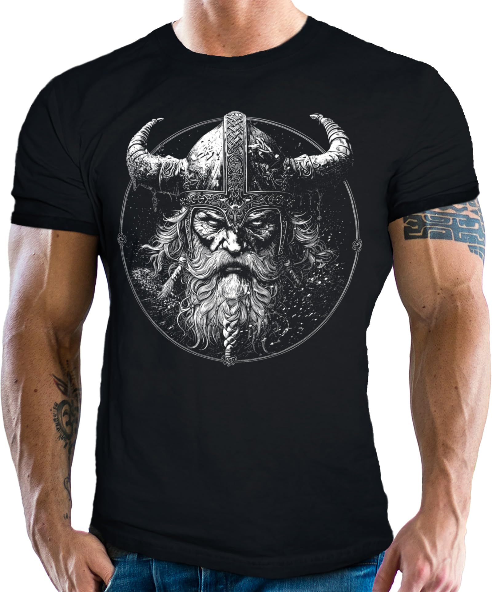 HerrenT-Shirt für Wikinger Nordmann Keltic Fans: Viking King schwarz