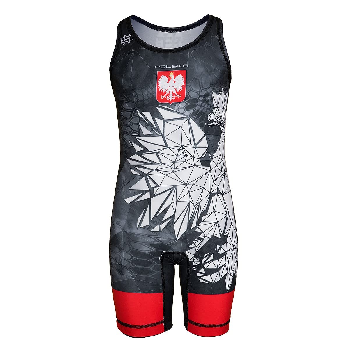 Extreme Hobby Kinder Wrestling Trikot Poland CAMO, Leotard Singlet Vest Kids Bodysuit Atmungsaktiver Material, Ringer Trikot