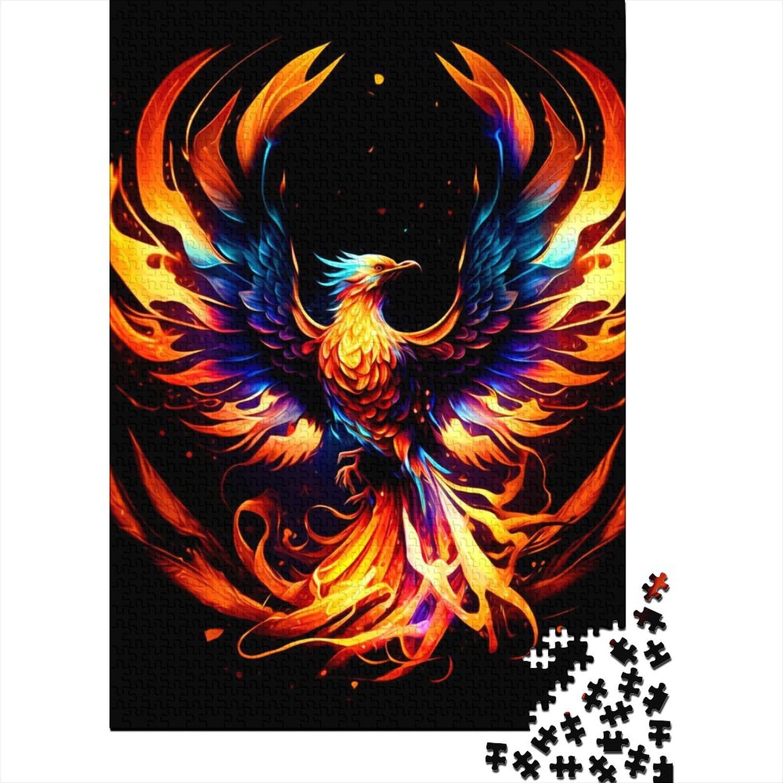 Buntes Phönix-Puzzle für Erwachsene und Jugendliche von schwierigen, anspruchsvollen Puzzles, 1000 Teile, Lernspiele, Heimdekorations-Puzzle, 75 x 50 cm