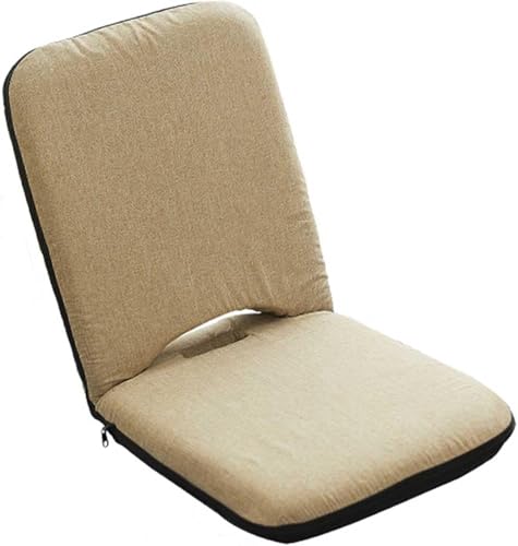 Bodenstuhl Klappbar, Tragbarer Bodenstuhl Mit Rückenstütze Japanischer Beinloser Bodenstuhl 5 Geschwindigkeiten Höhenverstellbar,Bodensofa Bodenkissen Reading Chair E,42 * 48 * 40cm