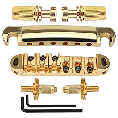 1 Set Roller Gitarre Brücke Locking Tune O Brücke Saitenhalter Schwanz Elektrische Gitarre Teile Gold Silber