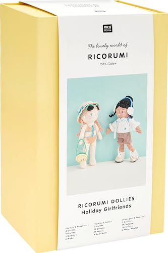 Rico Design Ricorumi Dollies Holiday Girlfriends 19 Farben Nadelstärke 3,0-4,0 Häkelset Häkeln Häkelgarn Häkelpuppe