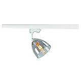 SLV 3 Phasen System Leuchte PARA CONE GL / Strahler, LED-Spot, Decken-Strahler, Decken-Leuchte, Schienensystem, Innen-Beleuchtung / GU10 25W weiß