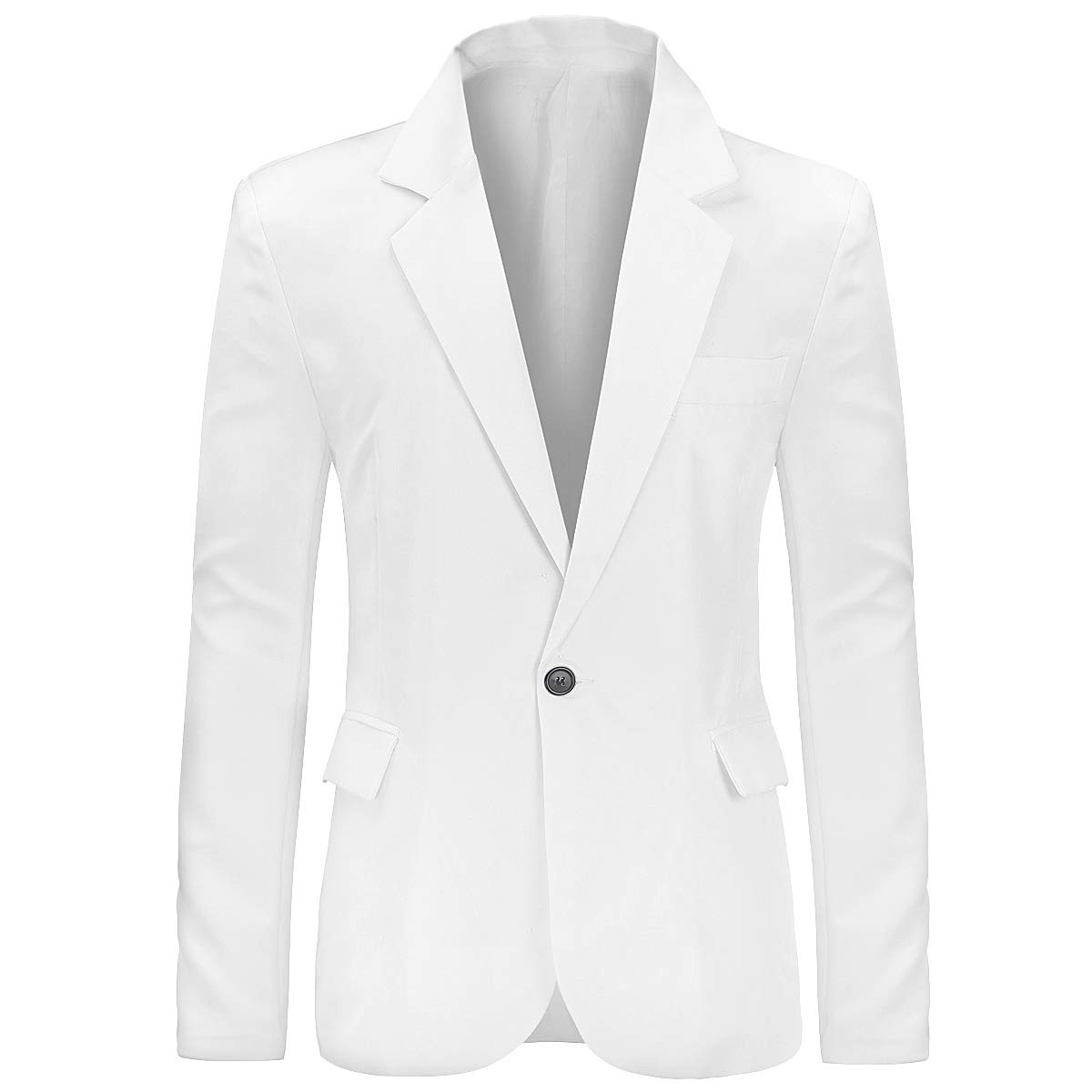 Allthemen Herren modisch Freizeit Blazer Weiß 3XL