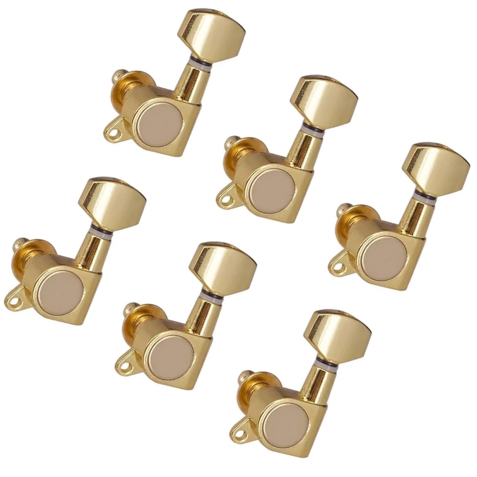 Strings Tuning Pegs Mechaniken Für Gitarre 6 Stück geschlossene Stimmwirbel für Gitarrensaiten, Linkshänder-Mechaniken, Stimmmaschinen