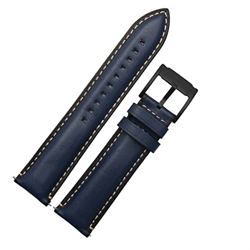 BANDKIT Uhrenarmband aus echtem Leder mit Schnellentriegelung für Fossil FTW1114 4016ME3110 FS5436 24 20 22 mm Uhrenarmband für Huawei Pro 2 Gear S2 S3, 24 mm, Achat