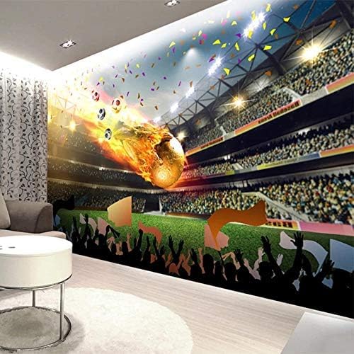 XLMING Ein Fußball Küche Esszimmer Arbeitszimmer Wohnzimmer TV Hintergrund Wand 3D Tapete-200cm×140cm