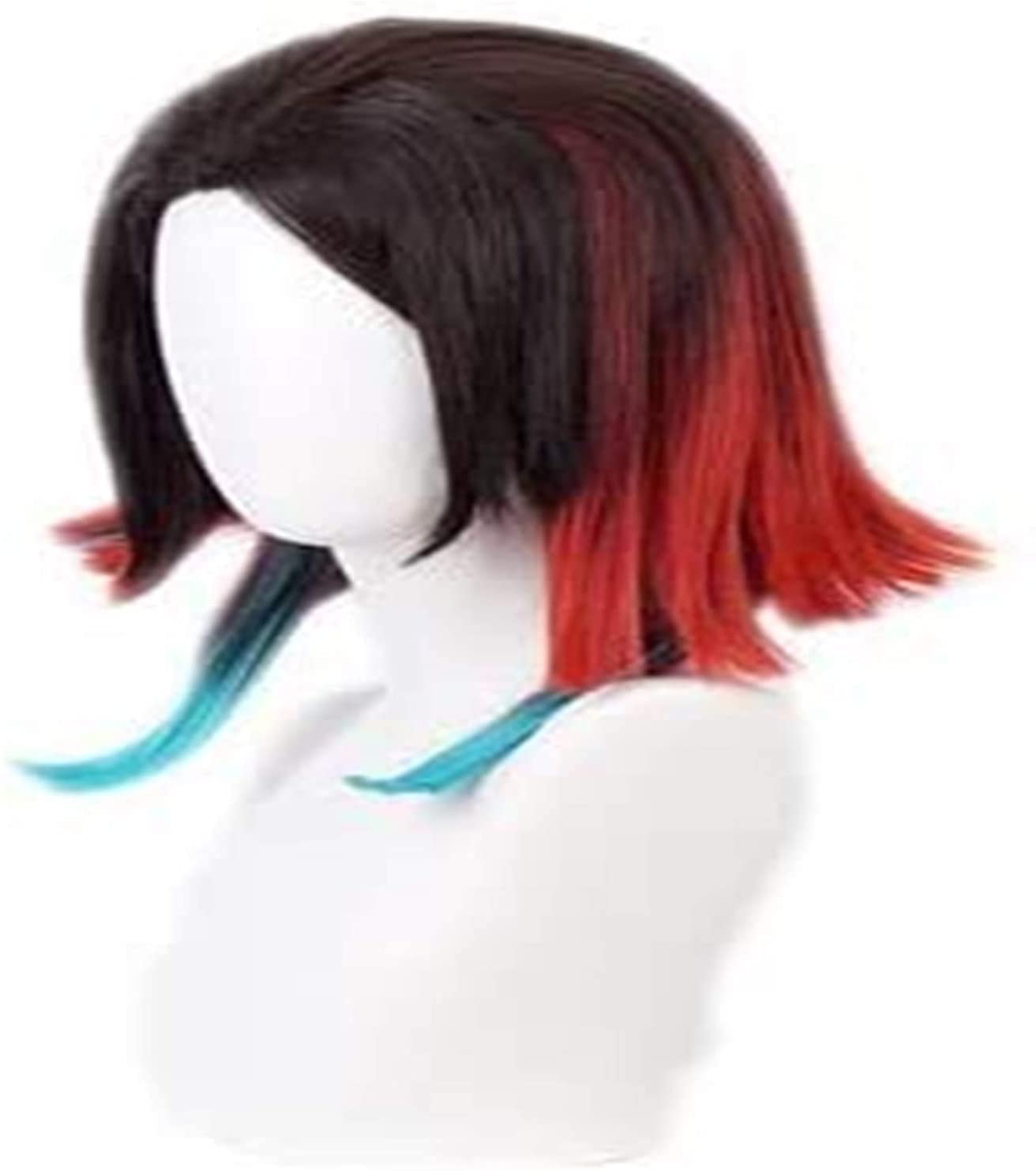 LINLINCD-Anime Coser Wig Anime Cosplay Perücke Demon Slayer Enmu Anime Fair Halloween Party Karneval Perücke Anime Fans Geschenk