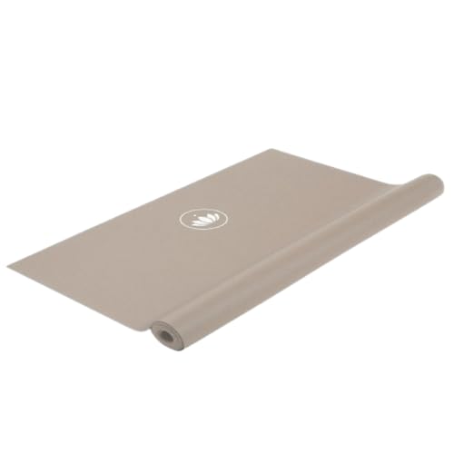 Lotuscrafts Reise Yogamatte faltbar ARISE Travel - Made in Spain - dünn & leicht faltbar - ökologische Reise Matte aus 100% Naturkautschuk - Profi Yoga Matte [185 x 65 x 0,13 cm] (Light Taupe)