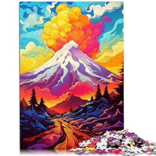 Puzzle für seltsamen Vulkanausbruch, 1000 Teile, Puzzle für Erwachsene, Holzpuzzle, Familienspiele, Weihnachts- und Geburtstagsgeschenke, 1000 Teile (50 x 75 cm)