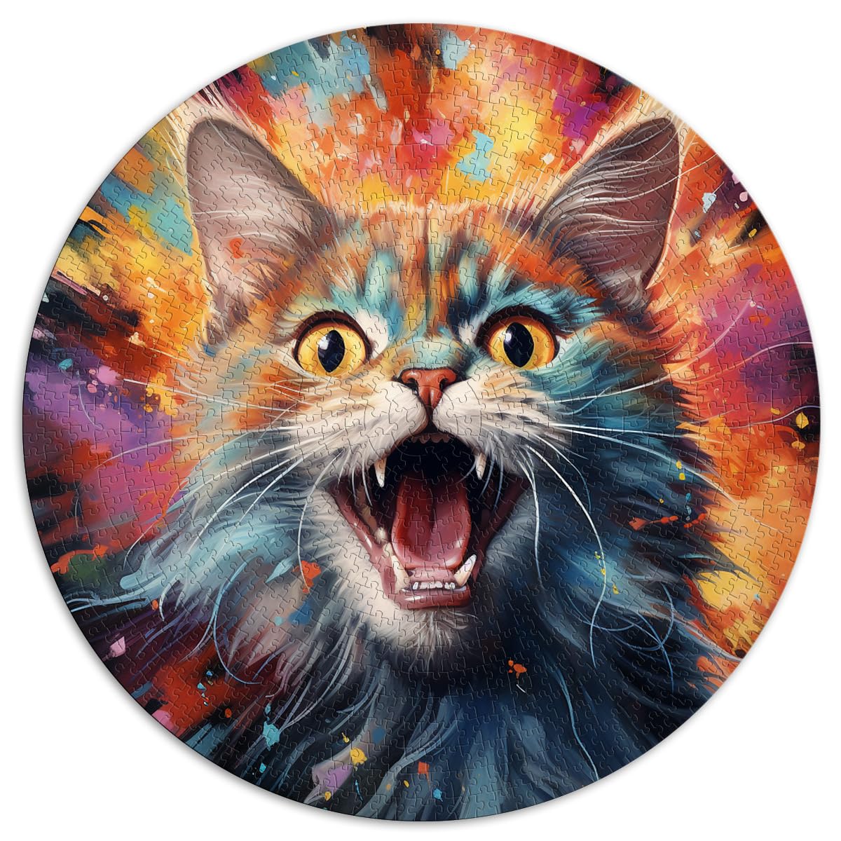 Puzzle, Lernspiele, Katze, Tier, bunt, 1000 Teile, Puzzle, 67,5 x 67,5 cm, Puzzle, Mitmach-Spiel, Geschenke für Freunde und Familie