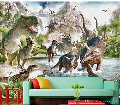 XLMING Dinosaurier-Welt 3D Tapeten Home Esszimmer Sofa Schlafzimmer Wohnzimmer TV Hintergrund-250cm×170cm