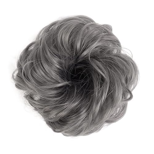 Bun Haarteile (1/2 Stück) Dutt-Pferdeschwanz-Haarverlängerungen for Frauen, Mädchen, Kinder, synthetische lockige Donut-Chignon-Haarteile, elastisches Haarband, Hochsteckfrisur, Chignon, flauschiges,