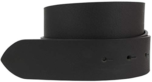 BELTINGER Gürtel aus Vollbüffelleder ohne Schnalle 4 cm | Jeans-Gürtel für Damen Herren 40mm | Leder-Gürtel Büffelleder | Schwarz 80cm