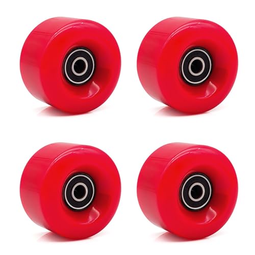 BFVAKBKYT Rollschuh-Räder, Skate-Rollen Ersatz, Skateboard-Rollen 4er-Pack Roller Roller(Red)