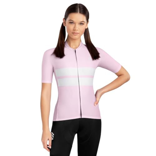 SIROKO - Radtrikot für Damen M2 Dalsnibba - XS - Bubblegum Pink/Weiß