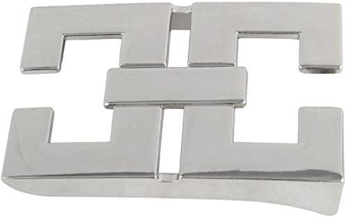 BELTINGER Gürtelschnalle Caserta 4,0 cm | Buckle Wechselschließe Gürtelschließe 40mm Massiv | Wechselgürtel bis 4cm | Silber glänzend