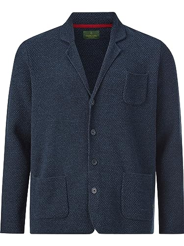 Charles Colby Herren Strickjacke Earl James (Freizeit-Sakko, Herren-Blazer) dunkelblau 2XL (XXL) - 60/62