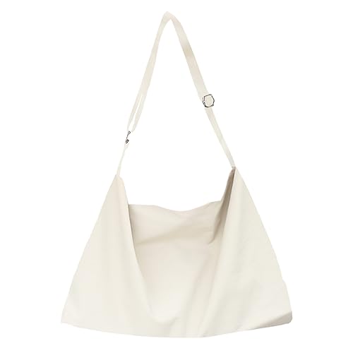 ohodhmnu Damen Tote Bag Große Kapazität Schultertasche für Damen und Herren Casual Japanische Oxford Stoff Crossbody Taschen, beige, with accessories