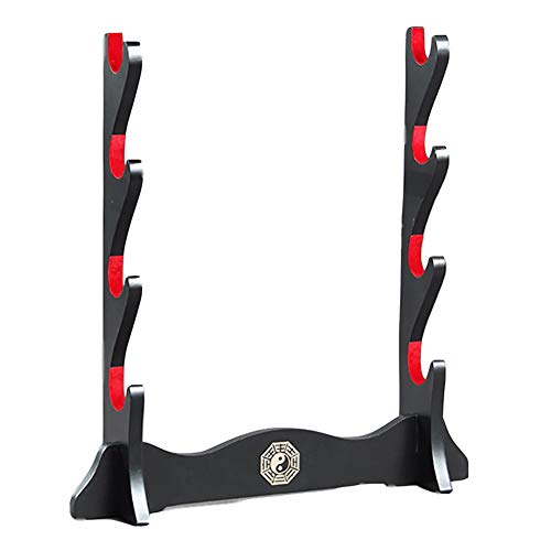 Z-fiber Schwerthalter Japanischer Samt gepolsterter Katana Stand Samurai Schwerthalter Display Rack Support All Sword, (4 Tier)