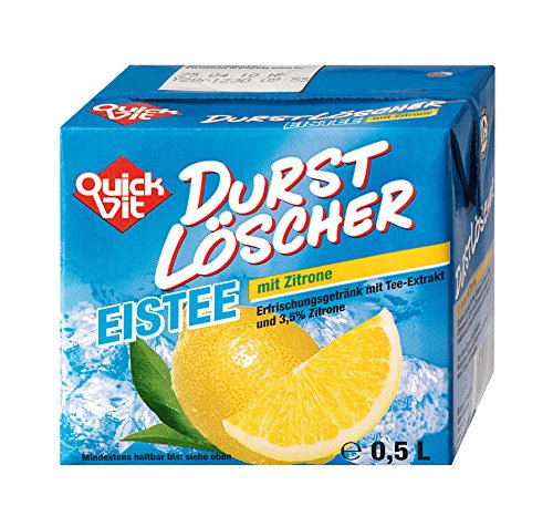 QuickVit Durstlöscher Eistee mit Zitrone, 12er Pack (12 x 500 ml)